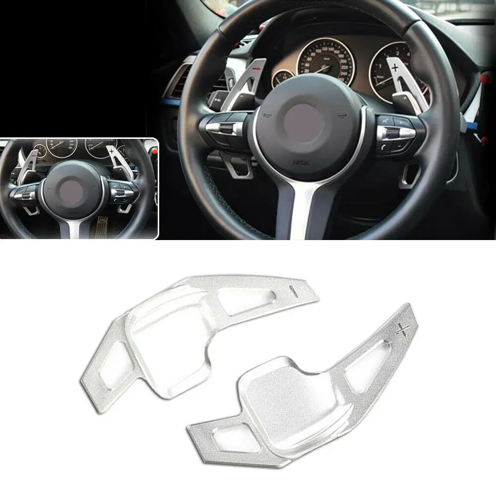 

Interior Shift gear Paddles Decor Accessory Replacement Silver Extension For BMW 3 4 5 Series F10 F30 Decal Useful