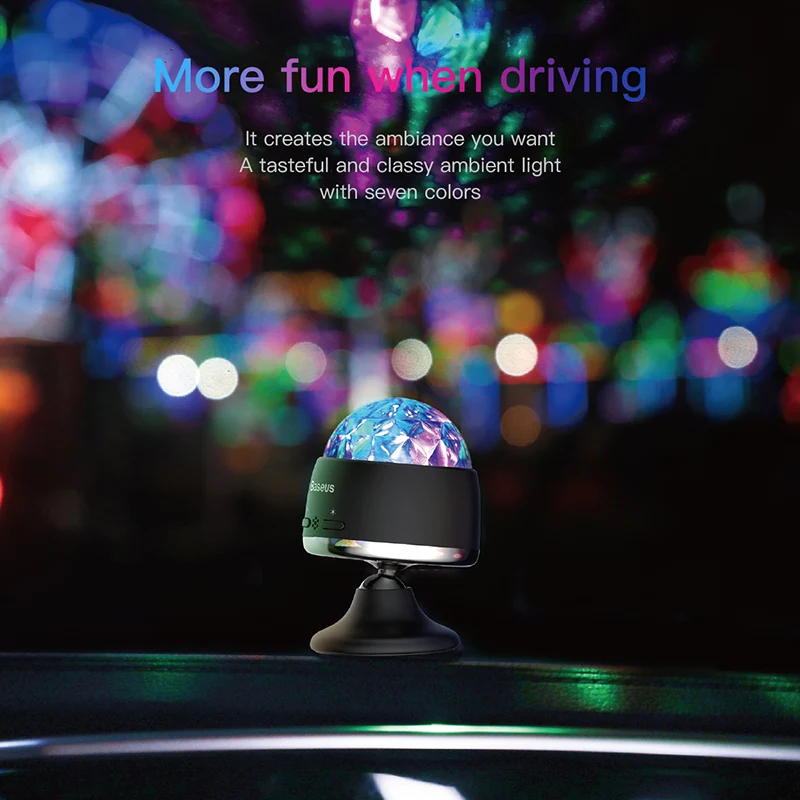  Baseus Car Interior Decorative Lamp Ambient Light For Auto KTV Home Bar Car Colorful Atmosphere Lam - 33006181368