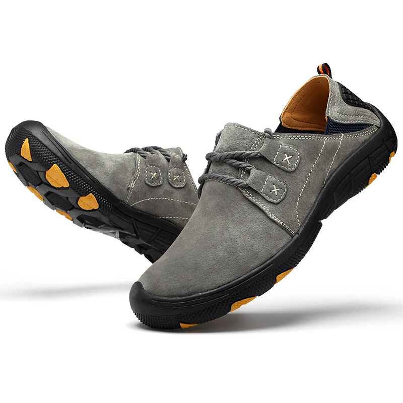 

HiKing Shoes Outdoor Breathable Genuine Leather Mountaineering 2019 Tactical Boots Sneakers Men Trekking Sport Shoes Masculine