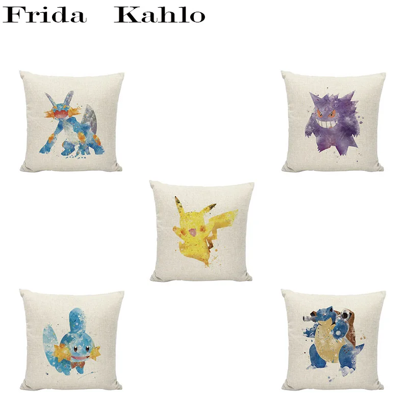 

Cartoon Character Pattern Cushion Set 45*45 CM Cute Pikachu Princess Mickey Mouse Elephant Warm Style Pillowcase Home Decoration