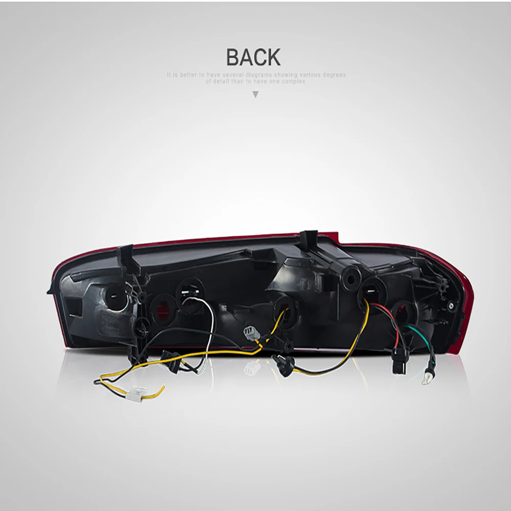  Vland Led Taillight For Chevrolet Camaro 2015-2017 6th Tail light Smoke Lens Rear Lamp - 32897643597