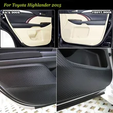 4 шт. Новые Межкомнатные Двери Из Углеродного Волокна Боковой Край Anti-kick Площадку Защита Наклейка Для Toyota Highlander