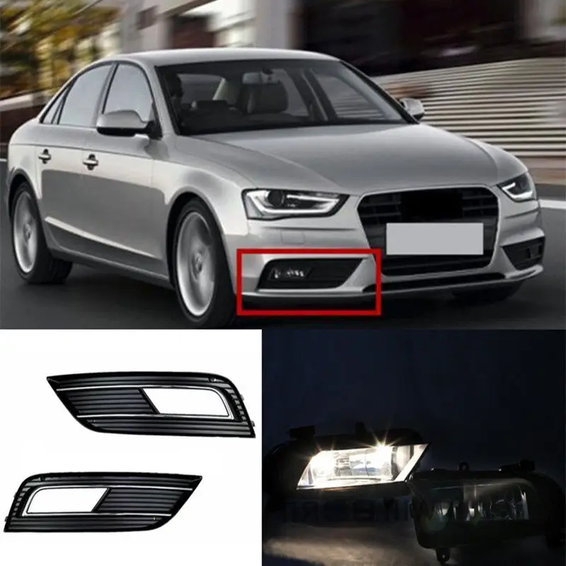 

2pcs White DRL Daytime Running Light Driving lamp DRL for Audi A4 2013-2014