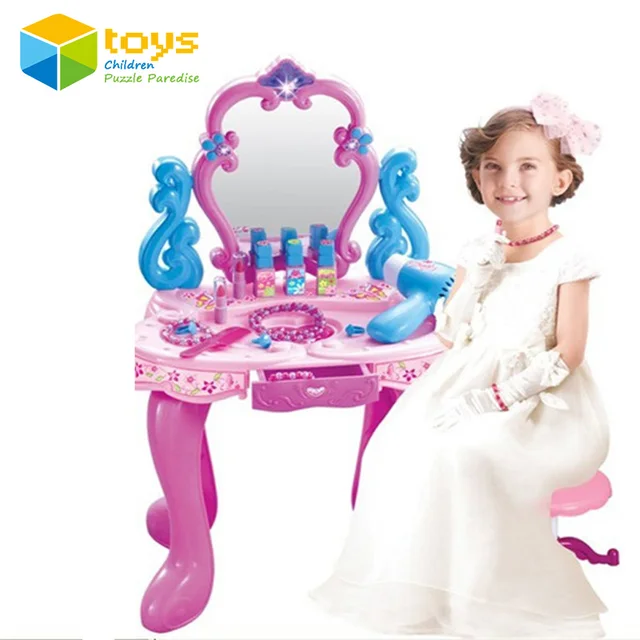 Buy Plastic Pretend Play Children Vanity Dressing Table Playset Toys Furniture
