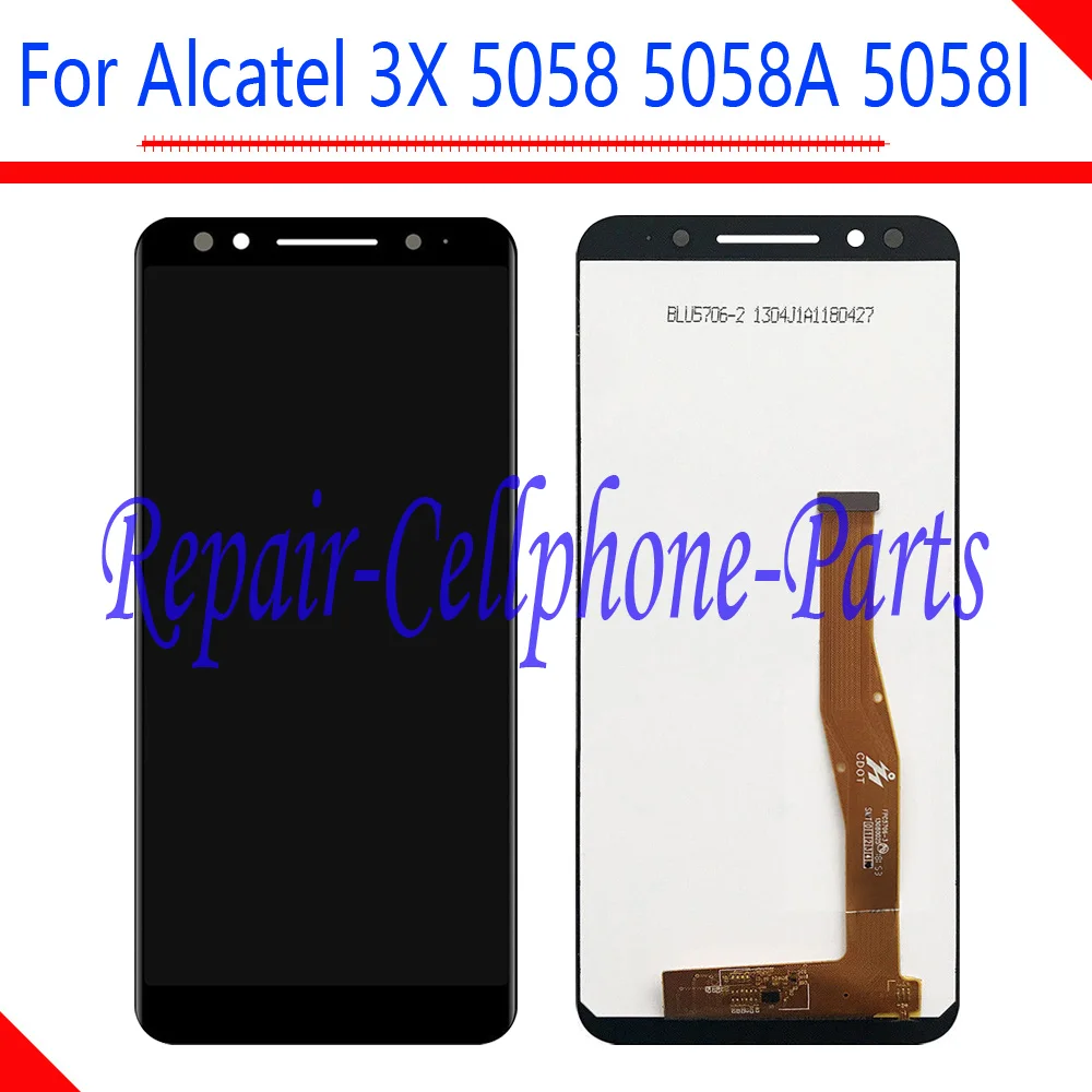 

New 5.7 inch Black Full LCD display + Touch Screen Digitizer Assembly For Alcatel 3X 5058 5058A 5058I 5058J 5058T 5058Y