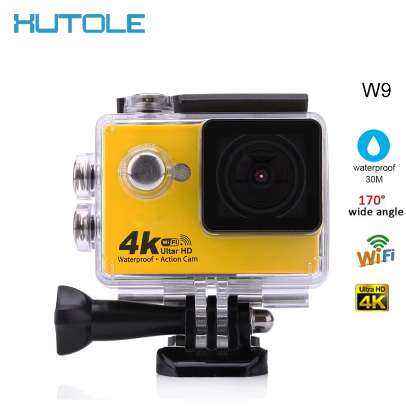 4K Ultra HD Action Digital Camera W9 WiFi Full 1080P 2.0 inch Underwater 30M Waterproof Mini Sport Camcorder FPV Helmet Cam
