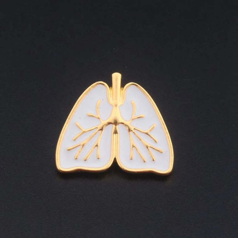 

Anatomical Heart Brooch Gold White Enamel Anatomy Human Organ Heart Broches and Pins Enamel Pin Medical Jewelry Freeshipping