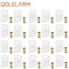 Built-in antenna,20 pcs/lot 433mhz sensor door window normally open magnetic switch emergency alarm sensor for home alarm system