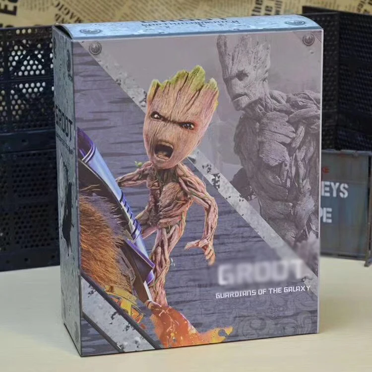 Guardiões da Galáxia Árvore do Bebê Figura de Ação Brinquedos Quentes Marvel Vingadores Bonito Homem Articulações Moveable Bjd 1:1 2 moveable bjd figura de ação brinquedos