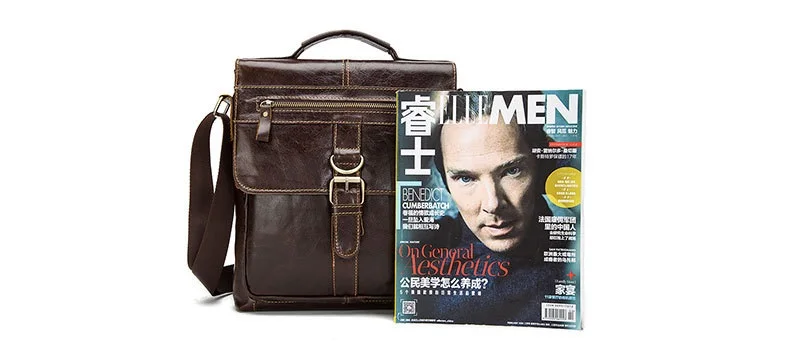 MJ Men's Bags High Quality Genuine Leather Messenger Bag Male Bags Original Real Leather Crossbody Bag Shoulder Handbag (14)