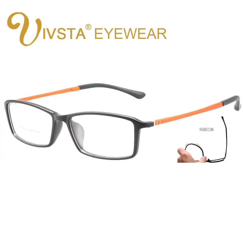 

IVSTA Flevible TR Glasses Men Super Light Imitation ULTEM Spectacle Frame Soft Reading Eyewear Prescription Eyeglasses Myopia