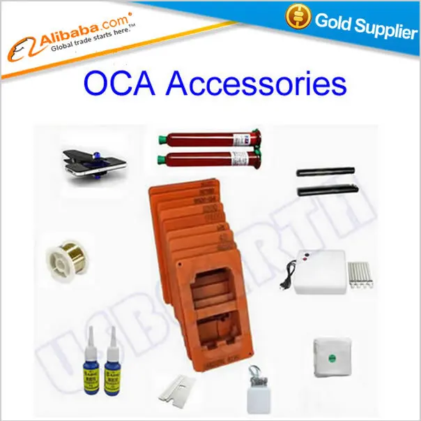 

Mobile Phone LCD refurbishment tools,OCA UV glue + debonder + UV lamp + cutting line + non-dust cloth etc