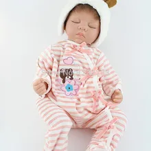 22 дюймов 55 см магнитный рот возрождается кукла мягкого силикона реалистичного игрушки подарок для детей рождественский подарок сон