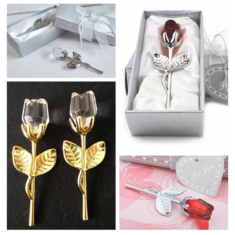 

Table Decoration Ornaments Cheap Crystal Glass Rose Flower Figurines Craft Wedding Valentine's Day favors and gifts Souvenir