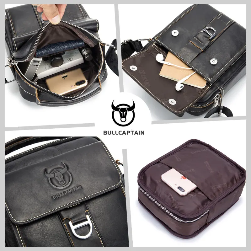 BULLCAPTAIN Men Shoulder Bag Classic Brand Men Bag Vintage Style Casual Men Messenger Bags Promotion Crossbody Bag Male Hot Sell