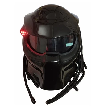 

Masei 2017 New Matte Black / Bright Black Predators helmet mask Fiberglass motorcycle Iron Man helmet Full face moto helmet fast
