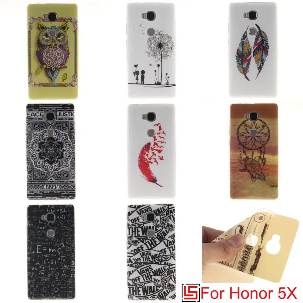Art Ultra Thin TPU Silicone Soft Phone Case capinha cubierta coque Cover Bag For Huawei Huwei Huawai Huaewi Honor 5X Lion |
