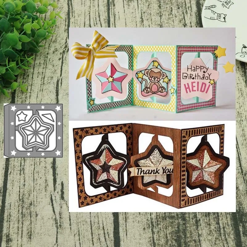 

Pentagram Metal Cutting Dies Stencils Scrapbooking Album Paper Decorative Craft Embossing New 2019