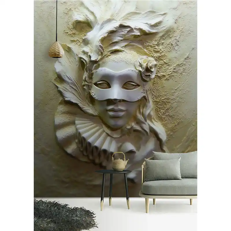 Decoracion De Pared Del Hogar Papeles Mural 3d Mascara Realzada