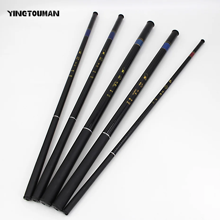 

YINGTOUMAN Superhard 37T Ultra-light Stream Fishing Rod Power FRP Hand Pole Telescopic Fishing Rod for Carp Fishing