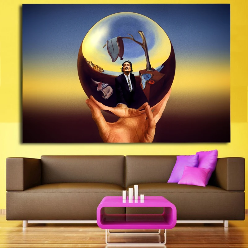 

Abstract Painting Magic Ball By Salvador Dali Canvas Prints Posters Wall Paintings For Living Room Home Decoration Pictures