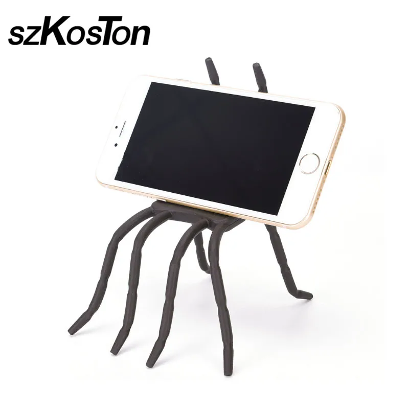 

Universal Funny Deformable Desktop Bicycle Spider Phone Holder Stands 8 Legs Cycling 5.5 inch For iPhone 8 7 6s Plus Car Holder