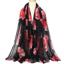 

Fashion Women Scarf Spring Autumn Cotton Warm Scarf For Women Rose Floral Design Female Shawl Wrap Women Scarves Scarf Shawls