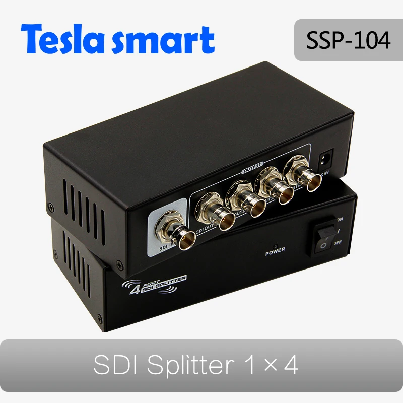 

HD SDI Splitter 1x4 Powered Amplifier Splitter 4 way SDI HD lossless signal distribution to 4 output SDI Splitter 1 in 4 out SDI