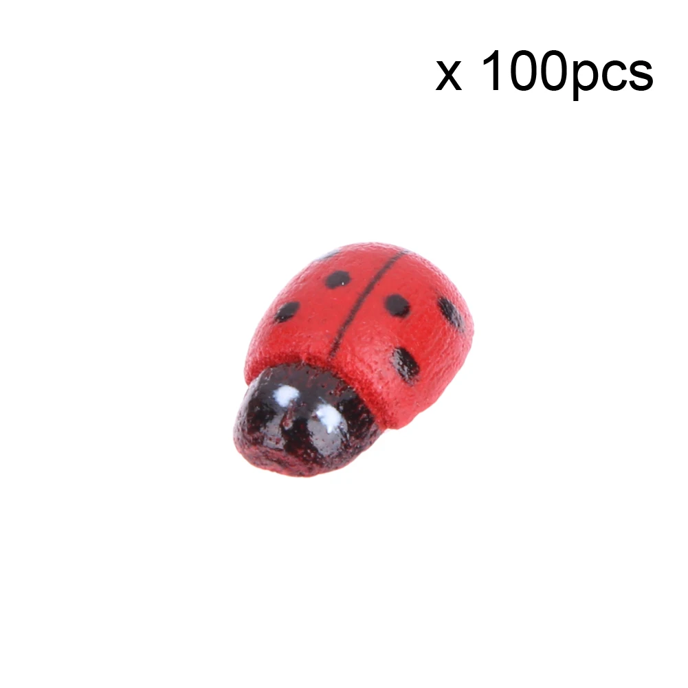 

11 mm Red Wooden Ladybug Sponge Self-adhesive Stickers Cute Baby Fridge Magnets For Scrapbooking Home Decoration