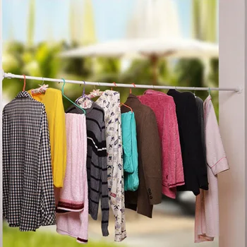 

Tension Rod Curtain Shower Adjustable Rod Clothes Hanger Easy Installation