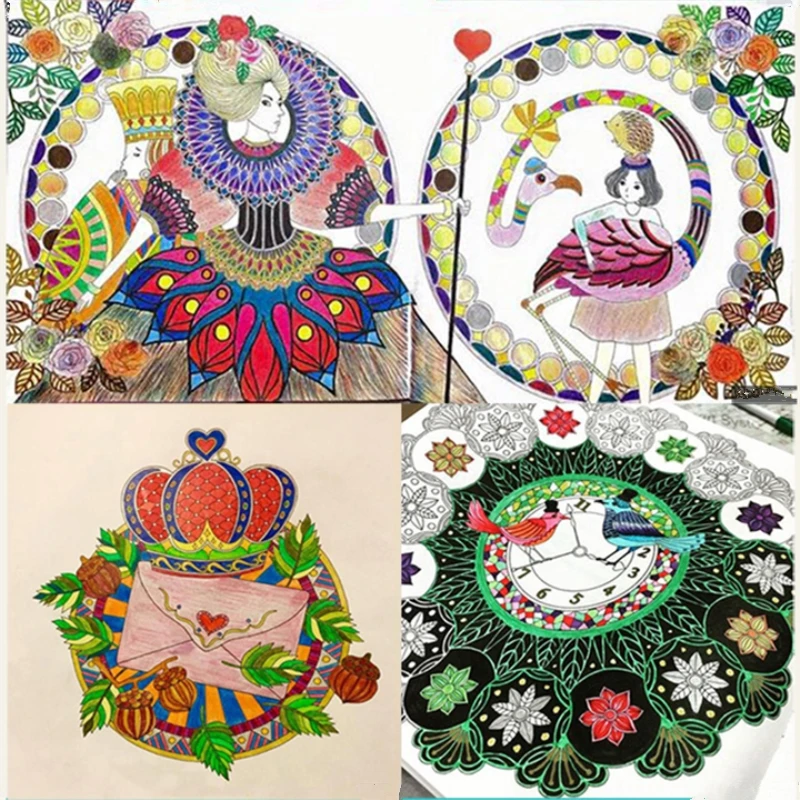 Fantasy Dream Coloring Book For Adult Kids Painting Colouring Mandalas Secret Garden Drawing Alice In Wonderland 2525cm 96pages Books From Office