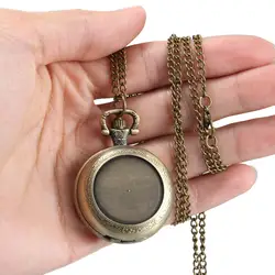 1 шт мужские и женские карманные часы Круглый Оригинальный чехол с цепочкой IK88