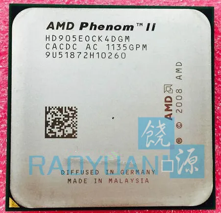 معالج Phenom II X4 905e 2.5 GHz رباعية النواة معالج وحدة المعالجة المركزية 65 W HD905EOCK4DGM/HD905EOCK4DGI المقبس AM3