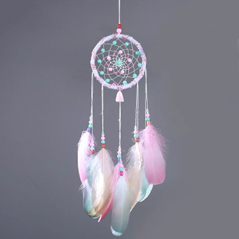 

DREAM CATCHER GIRLS BOYS RAINBOW FEATHER DREAMCATCHER HOME DECOR
