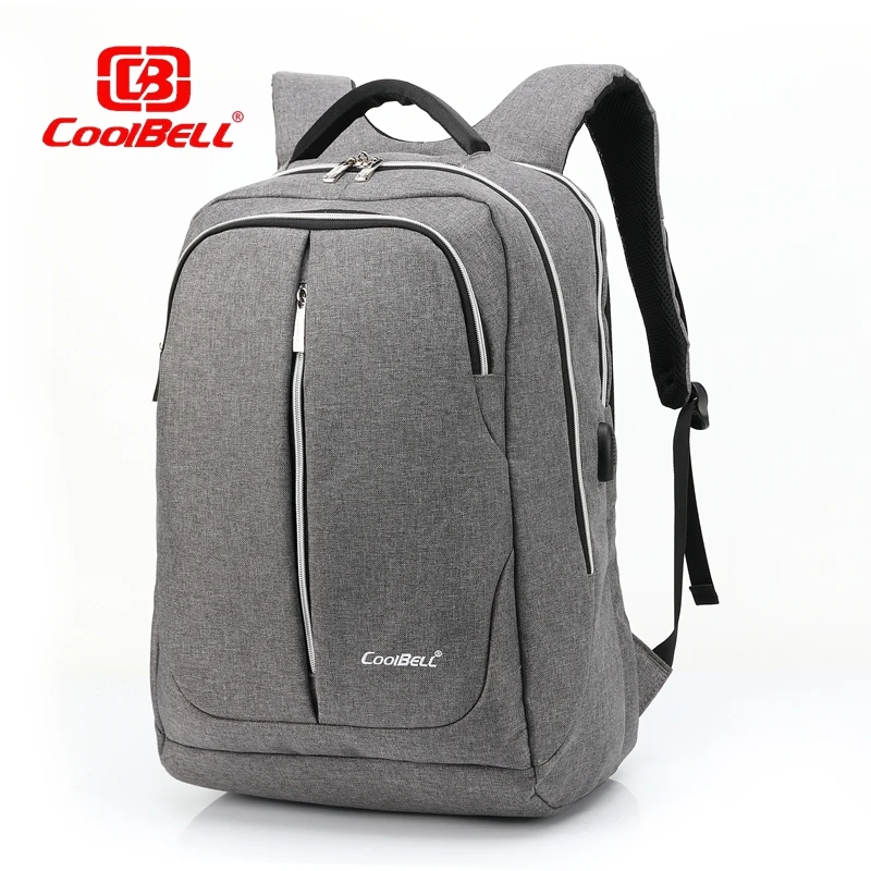 

Cool Bell Business Backpack Men Women Laptop Backpack 15.6 inch Male Backpack w/ USB Fashion School Bags for Teenage Boys Girls