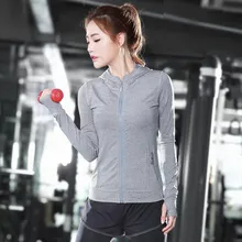 Корейские облегающие уличные женская спортивная одежда из твердого хлопка для занятий спортом в тренажерном зале женские пальто для фитнеса дышащие удобные куртки для бега