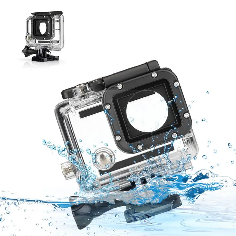 Водонепроницаемый защитный корпус прозрачный чехол для GoPro Hero 3 3 + 4 Go Pro унций