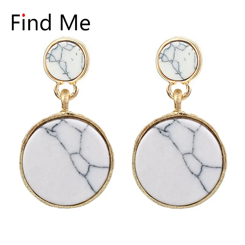 Find Me брендовые модные длинные серьги-подвески в стиле бохо с имитацией мрамора