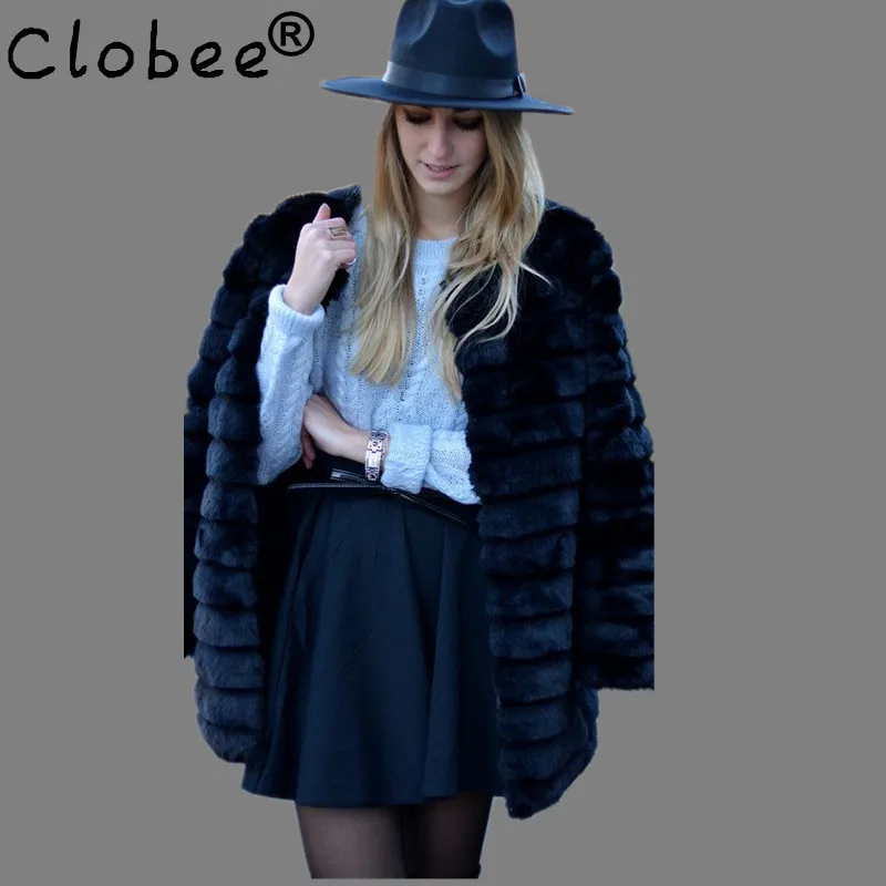 Пальто из искусственного меха куртка 2018 большие размеры 4XL 5XL 6XL зимние пушистые