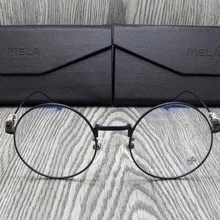 Новая повседневная мода, изысканная оправа для очков высокого класса, ретро круглая оправа, металлическая оправа для очков, мужские и женские очки