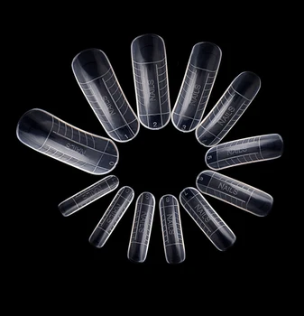 

Shellhard 120pcs/box Professional Clear Dual System Nail Forms Finger Extension 12 Sizes Nail Forms Mold Model Nails Tool