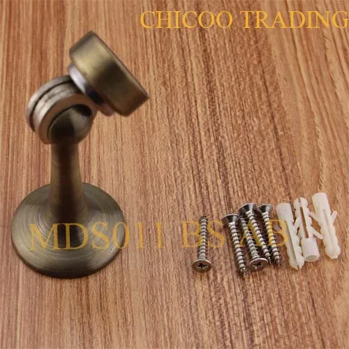 

Antique Brass Magnetic Door Stopper Holder Safety Catch Doorstop