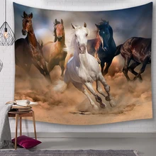 Гобелен Мандала с рисунком лошади одеяла гобелен Небесный индийский гобелен Настенное подвесное покрывало Богемская занавеска полотенце