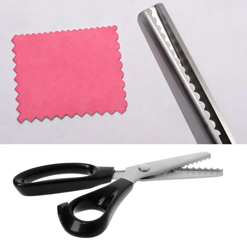 

Zig Zag Sewing Cut Dressmaking Tailor Shear Scissor Leather Craft Circle Teeth