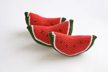 

Watermelon Baby Rattle (1 pc), baby Toy, Play Food, Crochet Food,