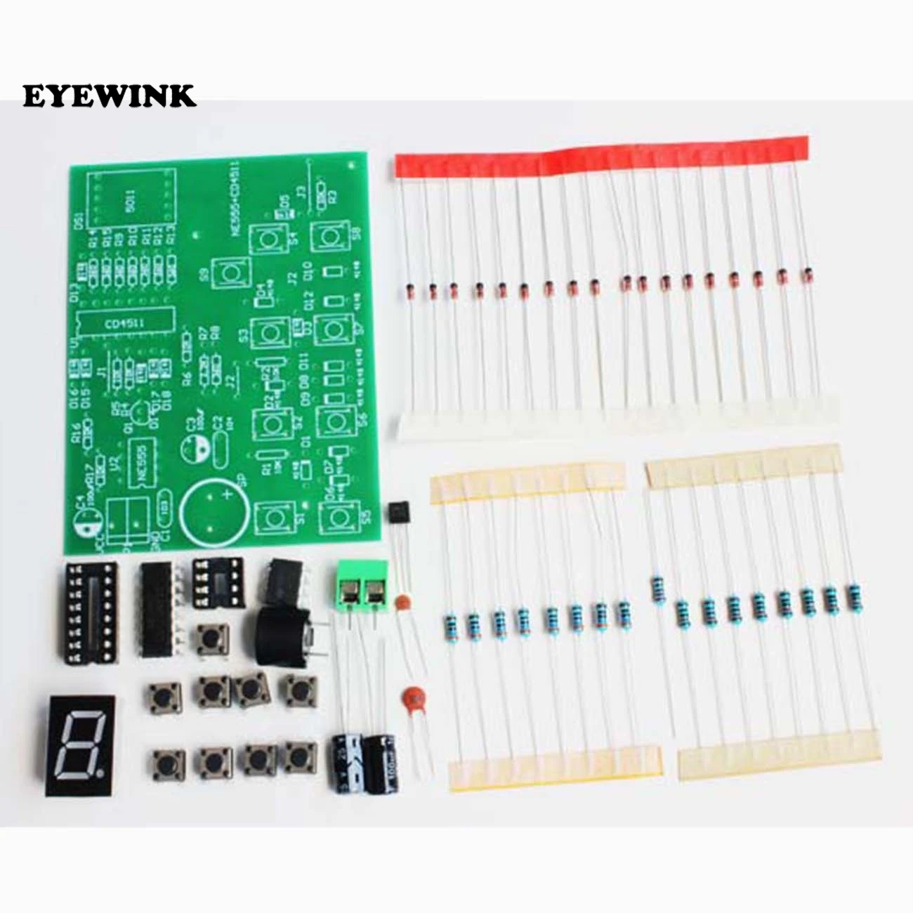NE555 8 способов цифровой ответчик запчасти электронный компонент CD4511 сварочная практика доска PCB пайки практика эксперимент DIY Kit