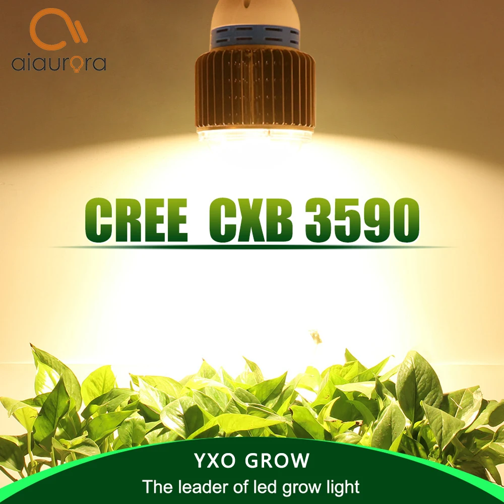 

COB LED Grow Light Full Spectrum CREE CXB3590 100W 12000LM 3500K Replace HPS 200W Growing Lamp Indoor LED Plant Growth Lighting