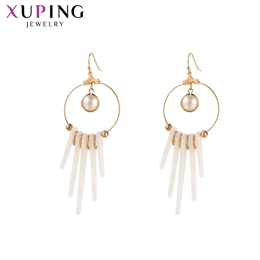 

Xuping Drop Earrings Popular Design Skeleton Neo-Gothic Imitation pearl Jewelry for Women Christmas Party Gifts S163.1-E-755