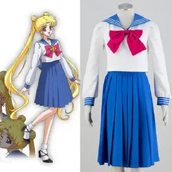 Kawaii Sailor Moon Косплей морской моряк школьная форма Хэллоуин Косплей Костюм женское платье костюмы для выступлений