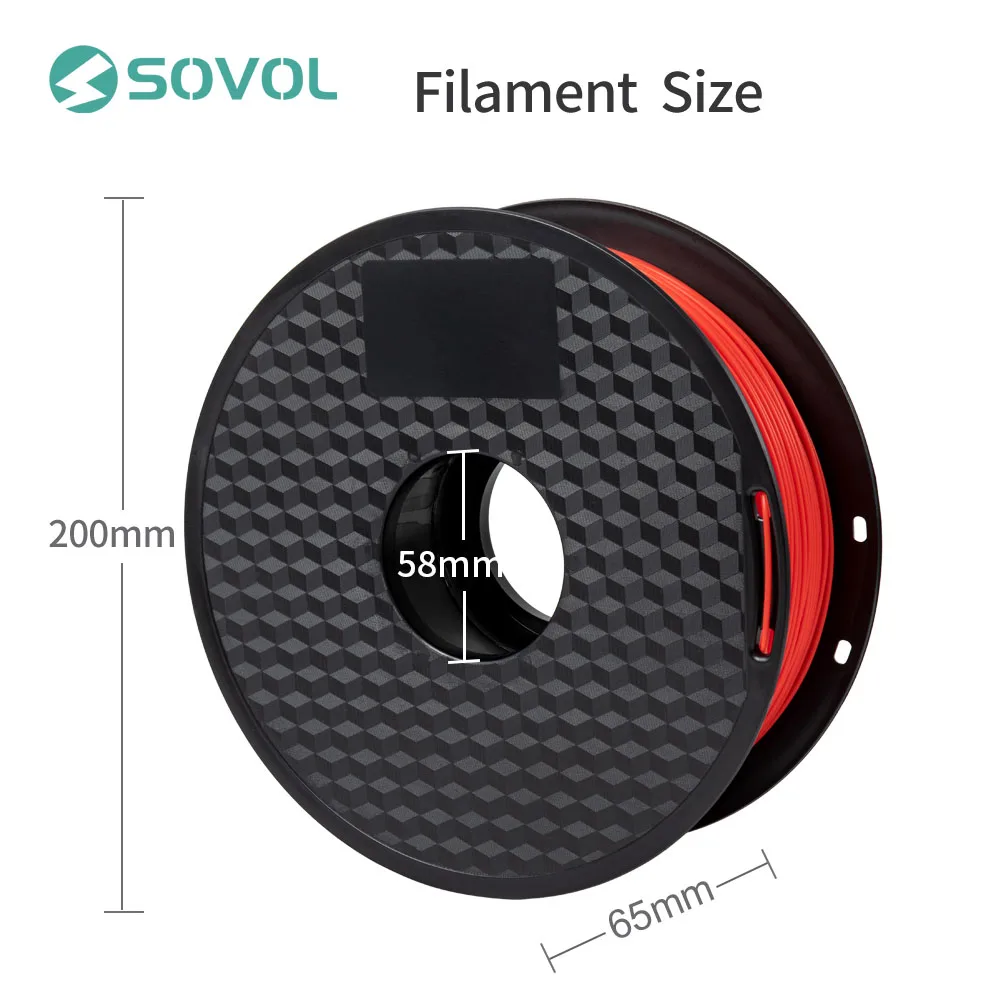 Пла нить для 3D принтера Sovol 1 кг/рулон 75 мм высококачественный материал 3d печати 5
